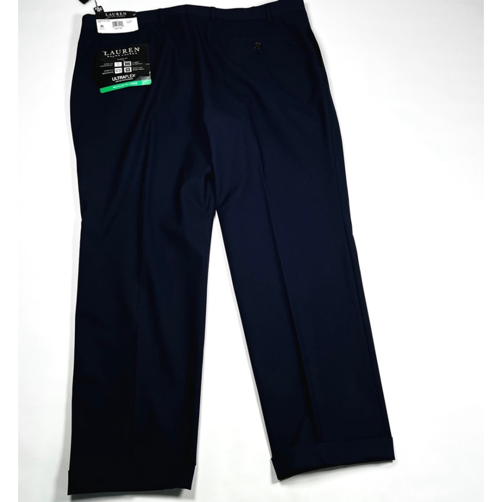 NWT Lauren Ralph Lauren Pants Size Ultra Flecx Classic Fit 40W x 29L Navy Blue